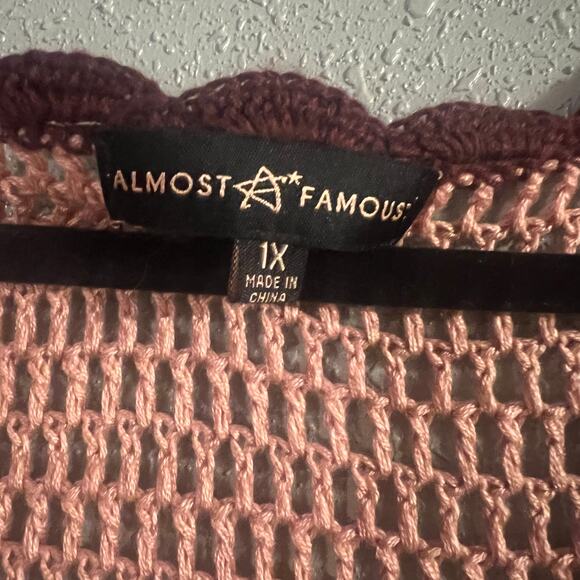 Almost Famous Retro Shawl Wrap Womens 1X Hippie Earth Jewel Tones Flowy Feminine - Picture 4 of 10